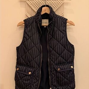 Thread & Supply Navy Pinstriped Quilted Vest